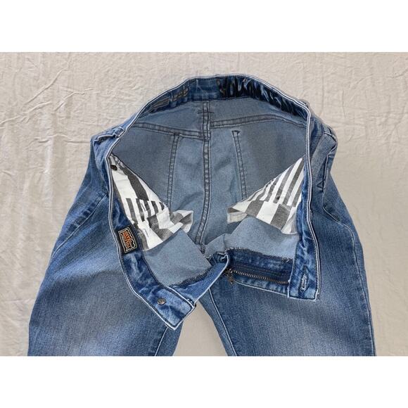 Volcom 'Super Stoned Skinny' Raw Cuff Stretch Denim Skate Jeans. Women's 9. GUC! - Picture 7 of 9